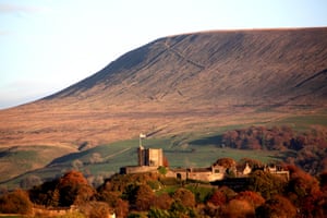 Clitheroe Castle, under the brow of Pendle Hill.