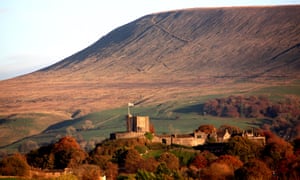 Pendle Hill and Clitheroe Castle.