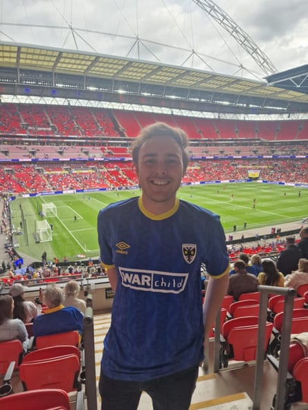 Michael Roberts astatine Wembley for nan League Two playoff last betwixt AFC Wimbledon and Walsall successful May.