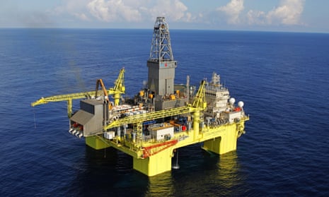 An offshore oil platform in China.