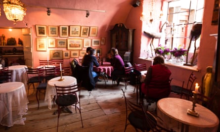 The interior of Camelot, a well-known cafe in Krakow