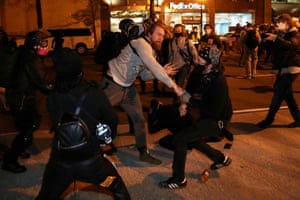 Rival groups clash in Washington.
