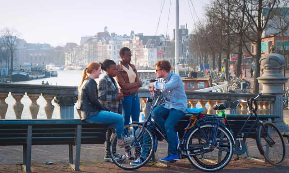 Students in Amsterdam.