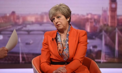 Prime minister Theresa May appearing on BBC1’s Andrew Marr Show.