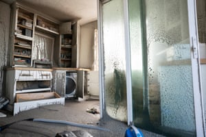 a storm-damaged home