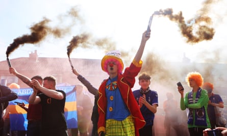 Manchester derby overshadows other clubs in region’s football tapestry | Soccer 5 Fans protest against Oldham Athletic owner Abdallah Lemsagam in September 2021