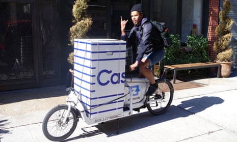 Some Casper deliveries are made by cargo bike in the US