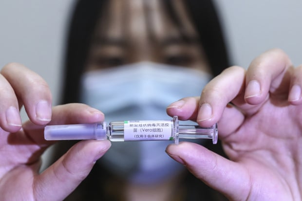Chinese state firm sinopharm has been vaccinating key workers before trials for safety and effectiveness have been concluded