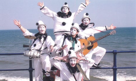 Knights in white satin … the Pierrotters in Filey, Yorkshire.