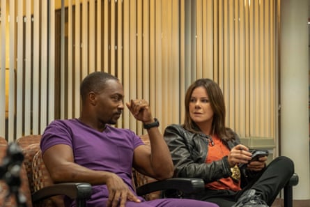Anthony Mackie and Marcia Gay Harden in Point Blank