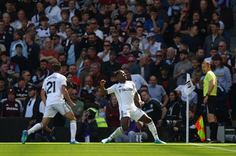 Fulham’s Ryan Sessegnon celebrates scoring their first goal just before half-time.