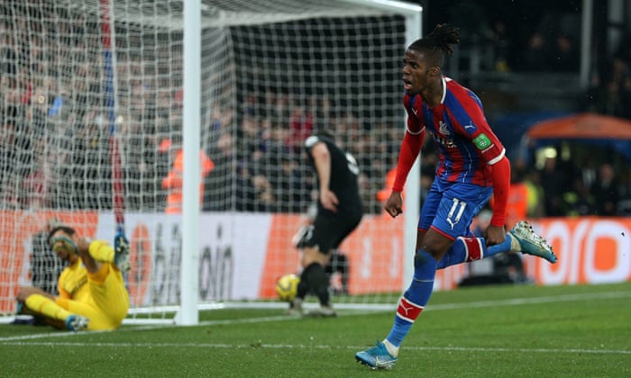 Wilfried Zaha Thunderbolt Rescues Crystal Palace Against Brighton Premier League The Guardian