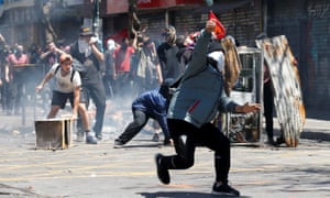 Demonstrators clashed with security forces in multiple cities over the weekend, such as here in Valparaiso. 3069.jpg?width=300&quality=85&auto=forma