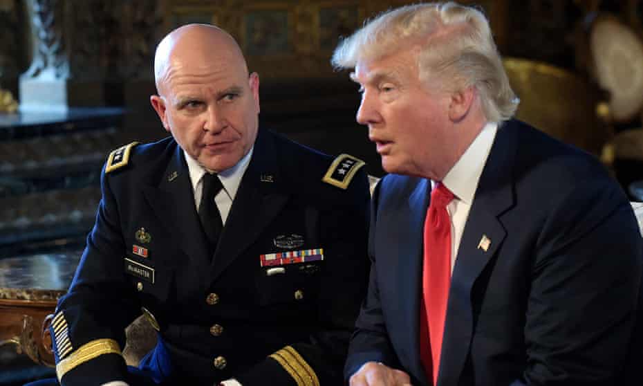 The departure of McMaster (left) had been on the cards for some weeks amid ongoing ructions with the president