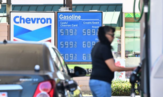 ‘Prices at the gas pump have drifted down a bit in the last month but are still eye-popping. At the same time, Exxon just reported second-quarter profits of $17.9bn, more than three times what it earned a year ago.’