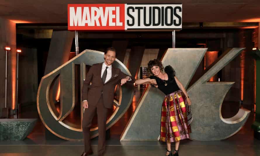 The studio’s strongest offering ... Tom Hiddleston and Sophia Di Martino at a screening of Loki in London in June 2021.