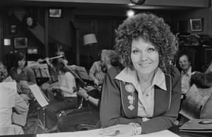 Jazz singer Cleo Laine with a group of musicians, June 1974