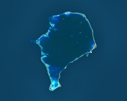 A satellite view of Funafuti.