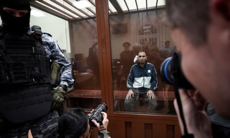 Saidakrami Murodalii Rachabalizoda in a Moscow courtroom