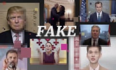 Composite of false, AI generated images