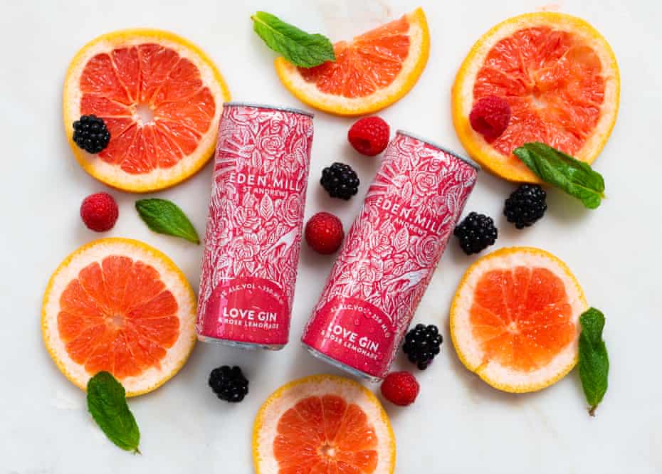 Eden Mill Love Gin and Rose Lemonade.
