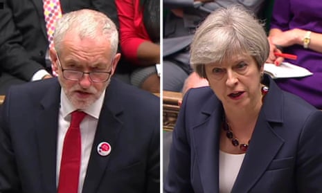 Corbyn and May in the Commons.