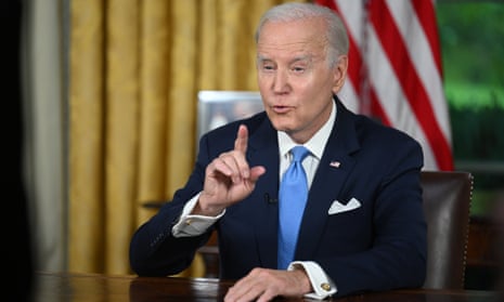 Biden makes a primetime address to the nation from the Oval Office at the White House.
