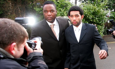 Pennant, with his agent Sky Andrew, at Aylesbury magistrates court to be sentenced on charges of drink-driving in 2005. Pennant was jailed for three months.