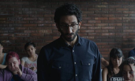 A tiring school day … Juan Minujín, centre, in The Substitute.