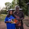 Steven Rory and Wendy Baker at the Jilkminggan camp outside Mataranka in the Northern Territory, Australia.