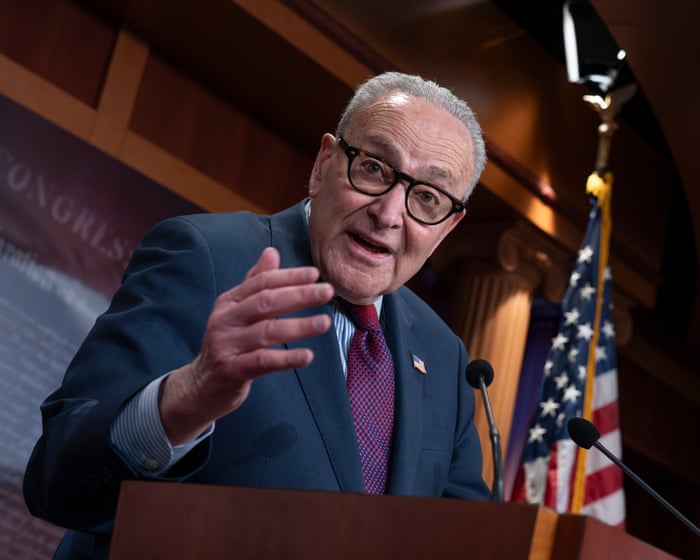 Democrats revel in supreme court decision curbing Trump’s tariff spree