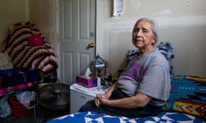 Roberta Strong, 67, was evicted from her home at a Yakama Nation housing project in Washington. Hundreds have been evicted, many with no place to go. 
