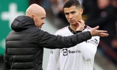 Erik ten Hag and Cristiano Ronaldo