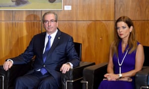 Swiss authorities identified four bank accounts in the name of Eduardo Cunha, left, and his wife Claudia Cordeiro, right, even though he had told a congressional commission he had no accounts abroad.