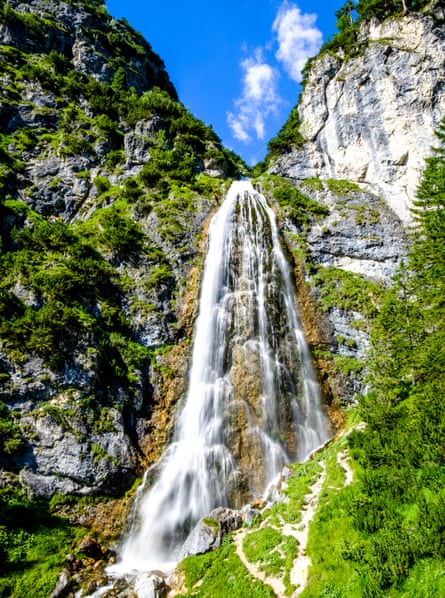 Dalfazer waterfall at Achensee lake.
