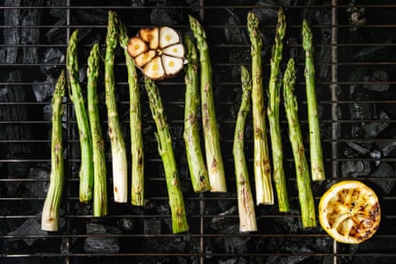 Asparagus and garlic.