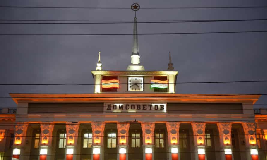 The House of Soviets, the seat of the city council in Tiraspol, Transnistria, Moldova.