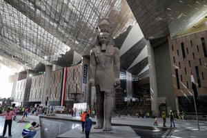 The Grand Egyptian Museum takes shape in Giza, Cairo.