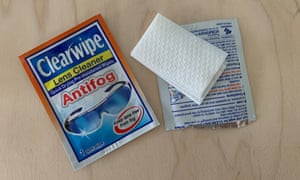 Clearwipe lens cleaning anti-fog wipes