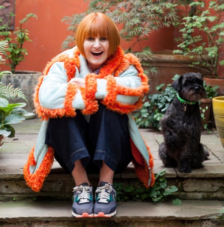 Mary Portas shot at her home with her dog Walter 10 years old.