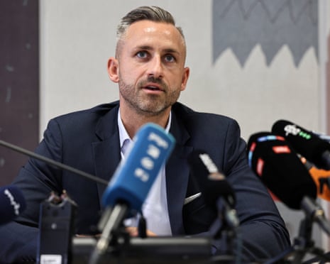 Alternative for Germany (AfD) party member and member of Saxony-Anhalt's regional parliament Ulrich Siegmund attends a press conference, on the day of the inaugural session of the far-right Alternative for Germany (AfD) party faction after the Saxony-Anhalt state elections, in Magdeburg, Germany.