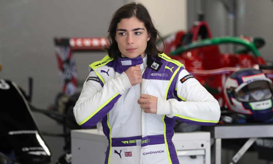 Jamie Chadwick, from Veloce Racing, during the W Series testing at the Barcelona-Catalunya Circuit, in Barcelona in March