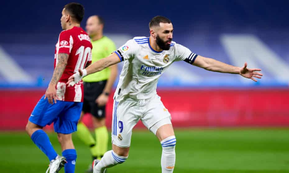 Karim Benzema and Asensio fire Real Madrid to derby glory over Atlético | La Liga | The Guardian