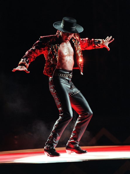 Performing feet of flames.