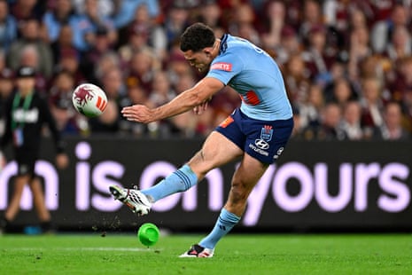 Nathan Cleary converts his own try for the second time.