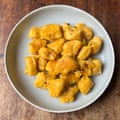 Joe Trivelli’s pumpkin gnocchi uses 00 flour. It also has white potato in it.