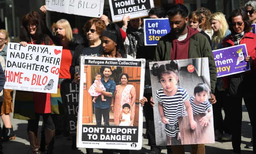 Supporters demand the release of a Tamil family from Queensland after years in immigration detention.