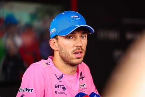 Pierre Gasly answers questions at the Monaco GP