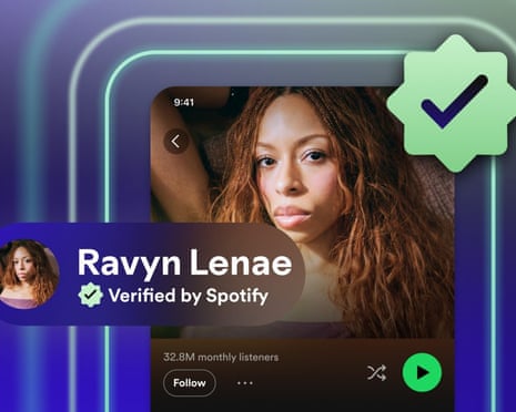 A picture of a young woman with a green check mark on it.