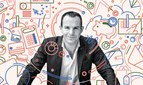 Martin Lewis picture with 'money-saving' illustrated icons